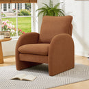 Modern Sherpa Upholstered Accent Chair, Comfortable Living Room Armchair, Lounge Chair For Bedroom, And Office by HouseOfZazla