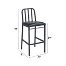 Jodie - Bar Chair (Set of 2) - Black Synthetic Leather & Antique Black by Unique Piece Furniture