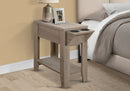 Accent Side Table with Storage and Built-In Lamp by HouseOfZazla