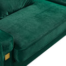 85.44" Modern Velvet Couch with Gold Legs,Upholstered Sofa for Living Room