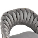 Accent Chairs Set of 2, Velvet Side Chairs with Gold Legs, Mid-Century Upholstered Dining Chairs for Living Room, Kitchen, Bedroom, Beauty Room