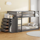 Bunk Bed With 4 Drawers and 3 Shelves by HouseOfZazla