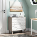 2 Drawer Lateral File Cabinet, Fits A4 / Letter / Legal - Gray / White by HouseOfZazla
