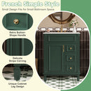 Bathroom Vanity With Sink, Compact Cabinet & 2 Drawers And Adjustable Shelf by Unique Piece Furniture