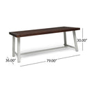 Equilibrium Outdoor Dining Table with Wooden Frame and Slat Top by HouseOfZazla