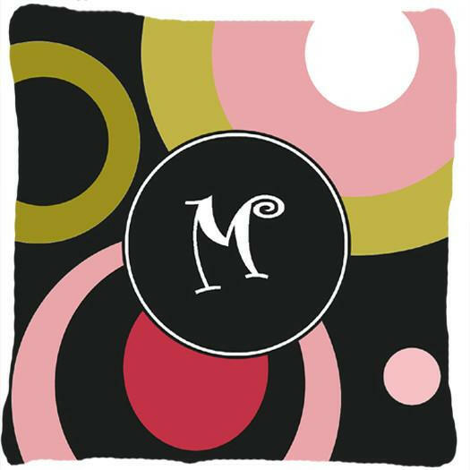 Monogram - Retro in Black Decorative   Canvas Fabric Pillow AM1001