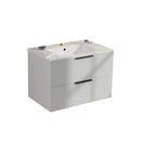 Modern Wall Mounted Floating Bathroom Vanity With Sink And Drawers