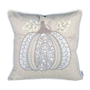 Lace Embroidered Pumpkin Throw Pillow - Natural by HouseOfZazla