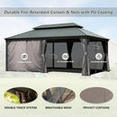 12' x 18' Hardtop Metal Gazebo with Double Roof Canopy by HouseOfZazla