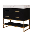 36" Artificial Stone Bathroom Vanity with Ceramic Sink by HouseOfZazla