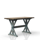 X Based Counter Height Dining Table - Aqua Blue by HouseOfZazla