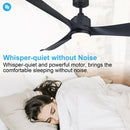 66" Misael Propeller Industrial DC Motor Ceiling Fan with LED Lighting