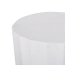 Round Outdoor Side Table, 15" W x 15" D End Table by HouseOfZazla