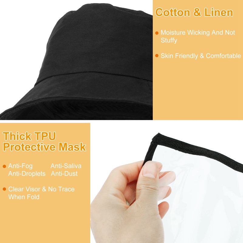 Fishman Hat Protective Face Shield Removable Sun Bucket Cap Face Cover Protect Against UV Spitting Saliva Dust Wind, photo 5 of 8