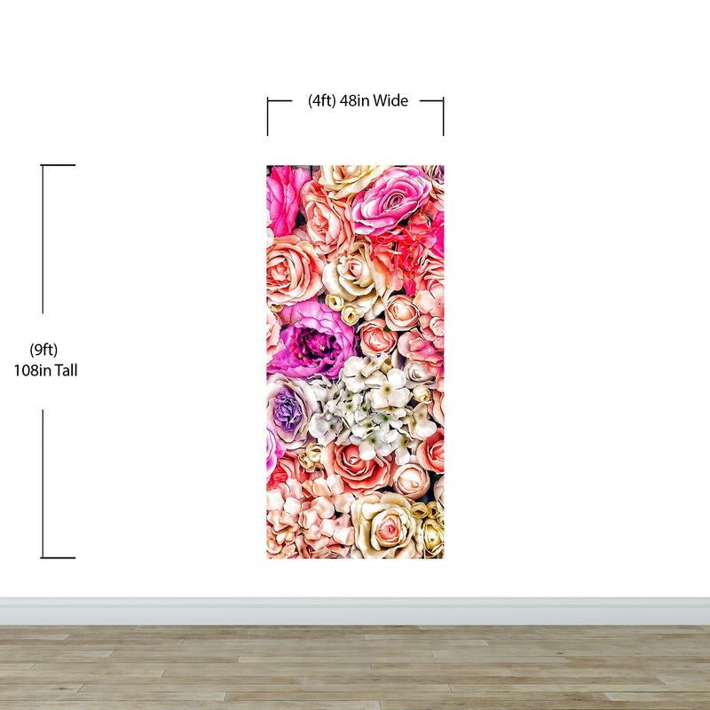 Vibrant Floral Bliss Wallpaper Mural - Colorful Roses and Flower Arrangements