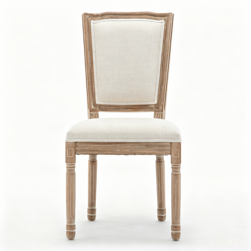 Farmhouse Solid Wood Frame Dining Chairs with Cushioned, photo 3 of 10
