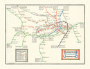 Vintage Map of London's Underground 1922