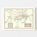Vintage Map of London's Underground 1922