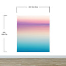 Pastel Pink Sunset Ocean Wallpaper Mural - Tropical Calm Waters.