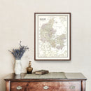 Vintage Map of Denmark 1901