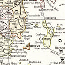 Vintage Map of Denmark 1901
