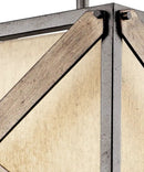 Cahoon 16"W 1-Light Anvil Iron Finish Square Shade Pendant/Semi-Flush Mount Light Fixture by Kichler by LampsUSA
