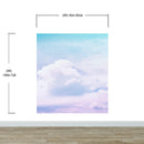 Pastel Sky and Clouds Kids Wallpaper Mural - Dreamy Nursery Peel and Stick Wallpaper.