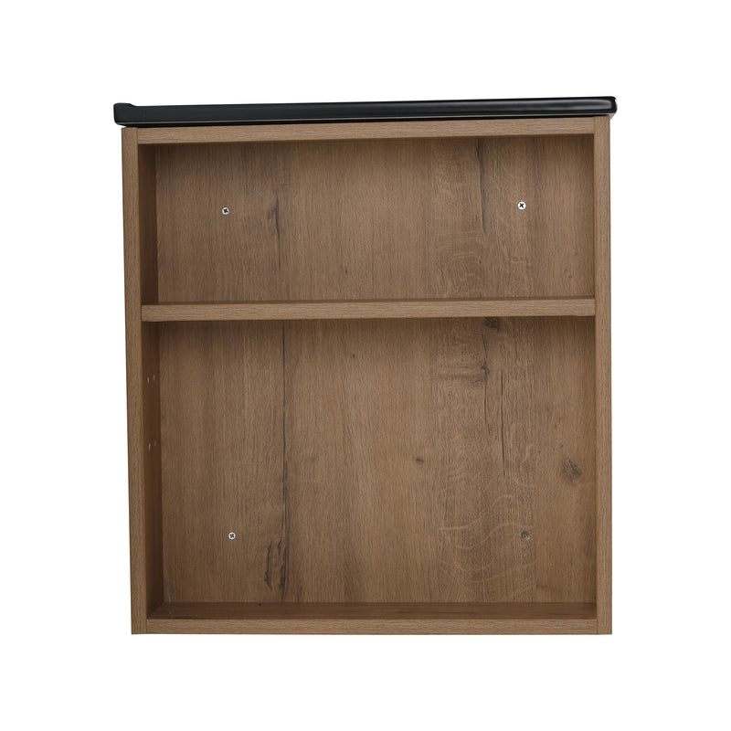 30 Inch Bathroom Vanity With Black Ceramic Basin and Adjust Open Shelf (KD-PACKING)