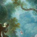 The Swing Wallpaper Painting. Retro Vintage Wall Mural Print. Bedroom Wall Art. French Artist Jean-Honoré Fragonard.