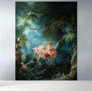 The Swing Wallpaper Painting. Retro Vintage Wall Mural Print. Bedroom Wall Art. French Artist Jean-Honoré Fragonard.