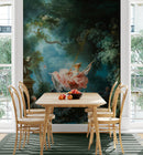 The Swing Wallpaper Painting. Retro Vintage Wall Mural Print. Bedroom Wall Art. French Artist Jean-Honoré Fragonard.