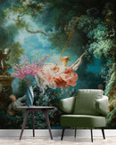 The Swing Wallpaper Painting. Retro Vintage Wall Mural Print. Bedroom Wall Art. French Artist Jean-Honoré Fragonard.