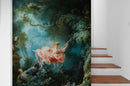 The Swing Wallpaper Painting. Retro Vintage Wall Mural Print. Bedroom Wall Art. French Artist Jean-Honoré Fragonard.