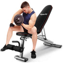 660 LBS Strength Training Bench with 10 Back and 3 Seat for Full Body Workout-Black by LJGDeals