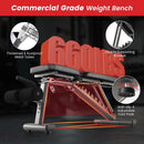 660 LBS Strength Training Bench with 10 Back and 3 Seat for Full Body Workout-Black by LJGDeals