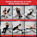 660 LBS Strength Training Bench with 10 Back and 3 Seat for Full Body Workout-Black by LJGDeals