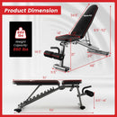 660 LBS Strength Training Bench with 10 Back and 3 Seat for Full Body Workout-Black by DirectDeals