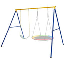 660 LBS Extra-Large A-Shaped Swing Stand with Anti-Slip Footpads (Without Seat)-Yellow by LJGDeals