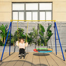 660 LBS Extra-Large A-Shaped Swing Stand with Anti-Slip Footpads (Without Seat)-Yellow by LJGDeals