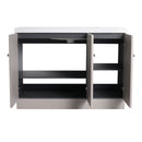 Contemporary Freestanding Bathroom Vanity With Resin Sink & Soft-Close Cabinet Doors by HouseOfZazla