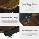 Square Coffee Table With Storage Shelf, 2 Tier For Living Room - Brown / Black