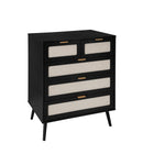 5 Drawer Cabinet, Accent Storage Cabinet, Suitable for Living Room, Bedroom, Dining Room, Study