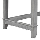 4-piece Dining Bar Table Set with 3 Upholstered Stools, Multifunctional Dining Table with 3 Drawers (Gray)