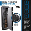 5.51 Cubic Ft Biometric Keypad Riflesafe - Black by HouseOfZazla