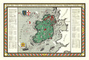 Vintage Agriculture & Fisheries Map of Ireland 1929