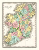 Vintage Map of Ireland 1827