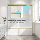 55"-60" W x 60" H Brushed Shower Door by HouseOfZazla