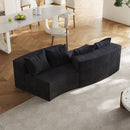 Curved Sectional Sofa With 4 Pillows, Modular Semi Circular Design by HouseOfZazla
