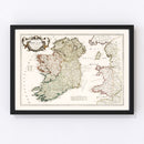 Vintage Map of Ireland 1795