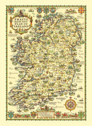 Vintage Map of Ireland 1933